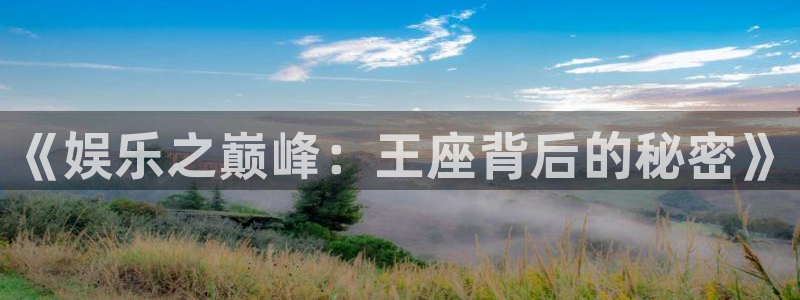 人生就是搏体育平台开号链接：《娱乐之巅峰：王座背后的秘密》