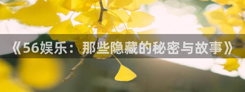 人生就是搏凯捷开号链接：《56娱乐：那些隐藏的秘密与故事》